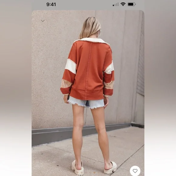 The Post Hudson Rust Pullover - Picture 3 of 7